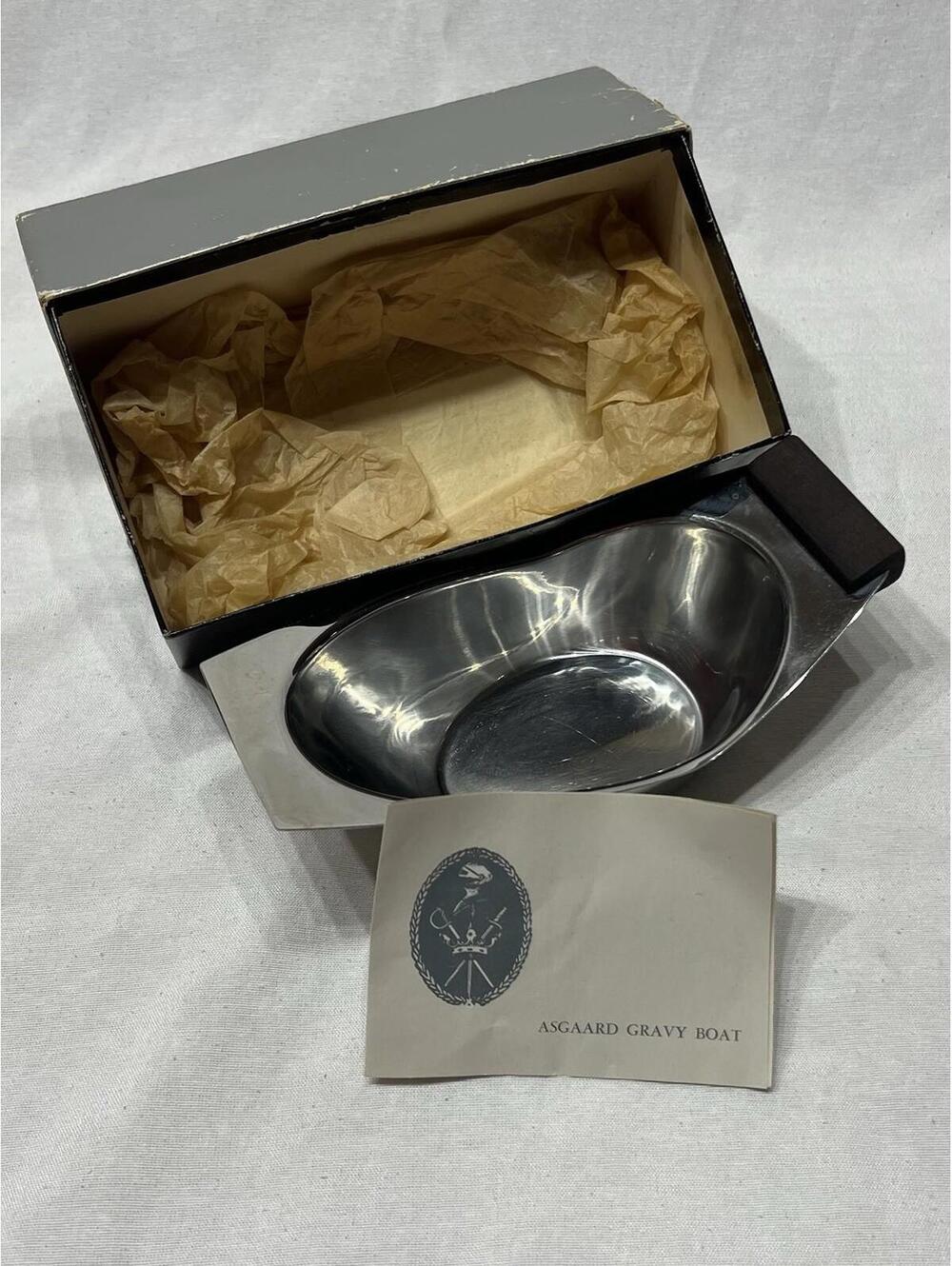 vintage stainless Steel "Asgaard" gravy boat
